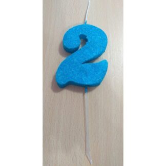 VELAS TELGOPOR CELESTE NUMERO 2