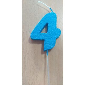 VELAS TELGOPOR CELESTE NUMERO 4