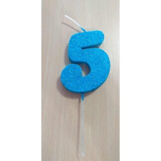 VELAS TELGOPOR CELESTE NUMERO 5