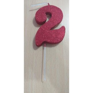 VELAS TELGOPOR ROJO NUMERO 2