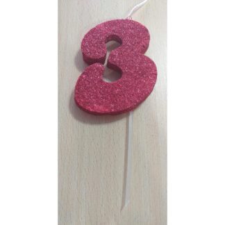 VELAS TELGOPOR ROJO NUMERO 3