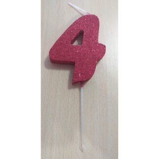 VELAS TELGOPOR ROJO NUMERO 4