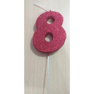 VELAS TELGOPOR ROJO NUMERO 8