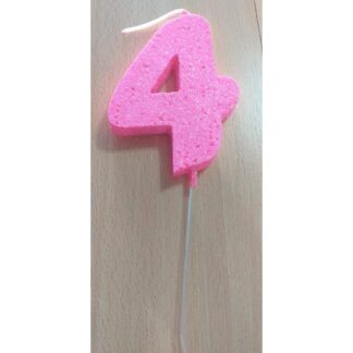 VELAS TELGOPOR ROSA NUMERO 4