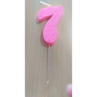 VELAS TELGOPOR ROSA NUMERO 7
