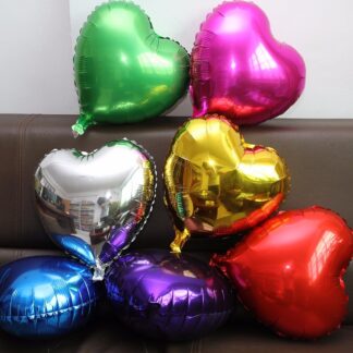 GLOBO METALIZADO CORAZON MED AZUL