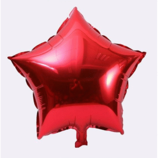 GLOBO METALIZADO ESTRELLA MED ROJO