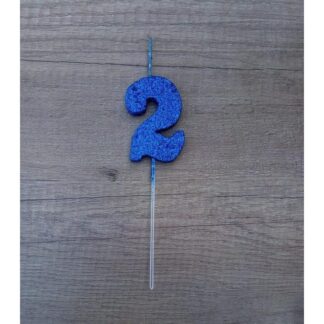 VELAS TELGOPOR AZUL NUMERO 2