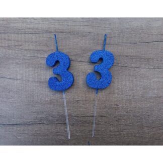 VELAS TELGOPOR AZUL NUMERO 3
