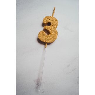 VELAS TELGOPOR DORADO NUMERO 3