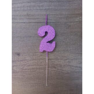 VELAS TELGOPOR LILA NUMERO 2