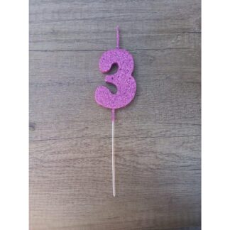 VELAS TELGOPOR LILA NUMERO 3