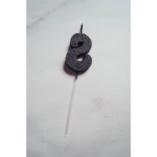 VELAS TELGOPOR NEGRO NUMERO 8