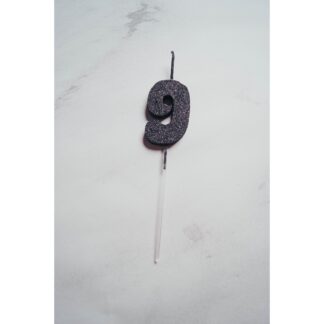 VELAS TELGOPOR NEGRO NUMERO 9