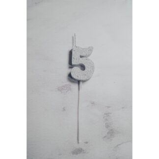 VELAS TELGOPOR PLATA NUMERO 5